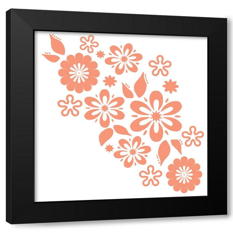 Go BoHo 6 Peach Black Modern Wood Framed Art Print by LightBoxJournal