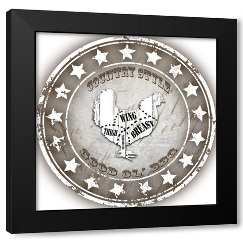 Good Ol BBQ Chicken Black Modern Wood Framed Art Print by LightBoxJournal