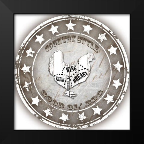 Good Ol BBQ Chicken Black Modern Wood Framed Art Print by LightBoxJournal