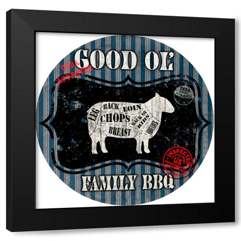Good Ol Family BBQ Round 2 Black Modern Wood Framed Art Print by LightBoxJournal