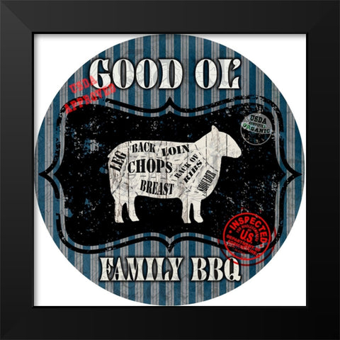 Good Ol Family BBQ Round 2 Black Modern Wood Framed Art Print by LightBoxJournal