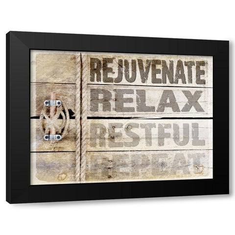 Country Sea Sign 1 Black Modern Wood Framed Art Print by LightBoxJournal