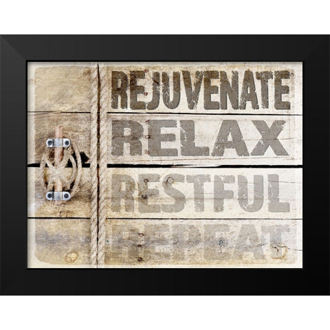 Country Sea Sign 1 Black Modern Wood Framed Art Print by LightBoxJournal