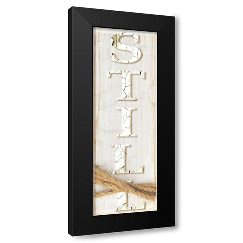 Country Wood Sign V2 3 Black Modern Wood Framed Art Print with Double Matting by LightBoxJournal