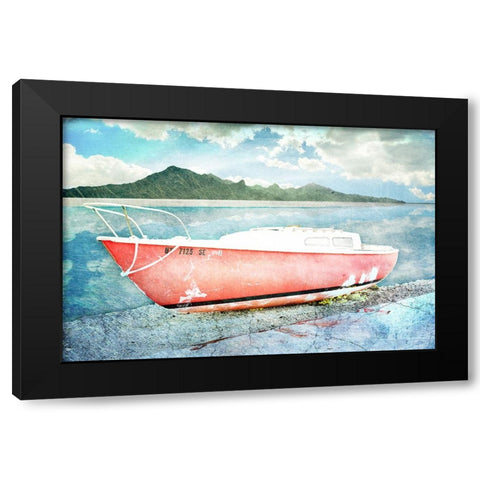 Gypsy Boat Black Modern Wood Framed Art Print with Double Matting by LightBoxJournal