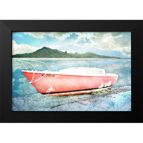 Gypsy Boat Black Modern Wood Framed Art Print by LightBoxJournal