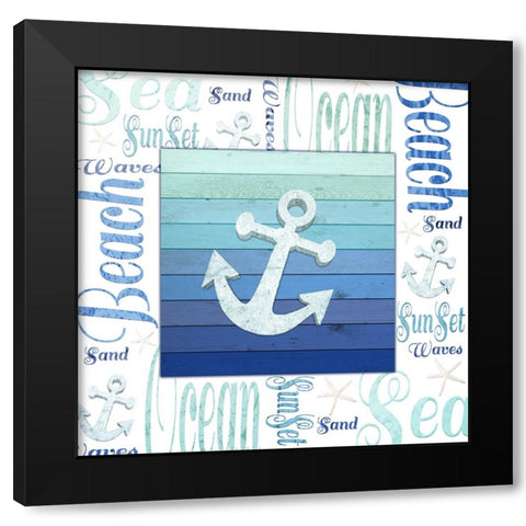 Gypsy Sea Blue 1 Black Modern Wood Framed Art Print by LightBoxJournal