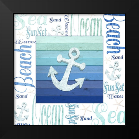 Gypsy Sea Blue 1 Black Modern Wood Framed Art Print by LightBoxJournal