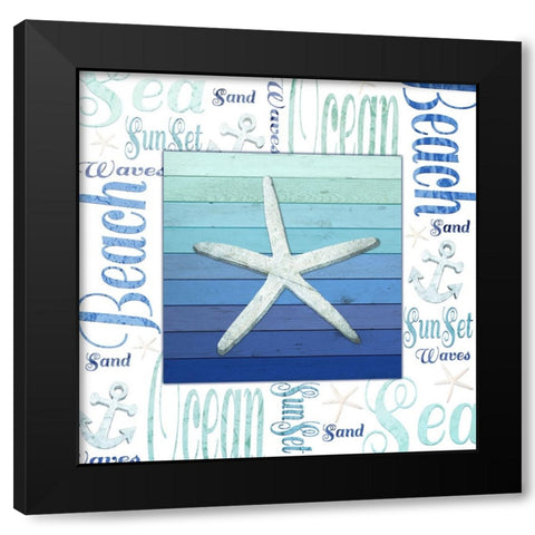 Gypsy Sea Blue 2 Black Modern Wood Framed Art Print by LightBoxJournal