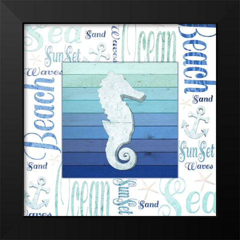 Gypsy Sea Blue 3 Black Modern Wood Framed Art Print by LightBoxJournal