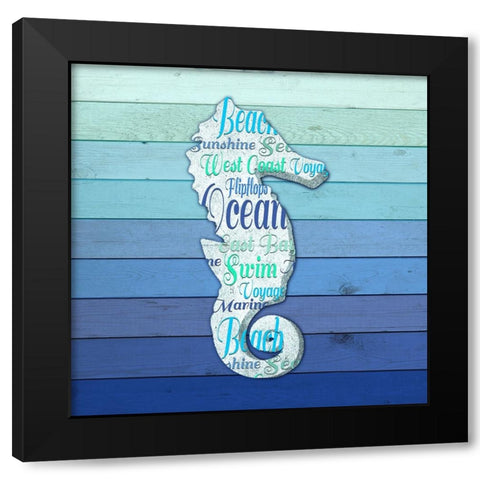 Gypsy Sea Blue V2 1 Black Modern Wood Framed Art Print by LightBoxJournal