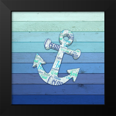 Gypsy Sea Blue V2 2 Black Modern Wood Framed Art Print by LightBoxJournal