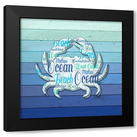 Gypsy Sea Blue V2 3 Black Modern Wood Framed Art Print with Double Matting by LightBoxJournal