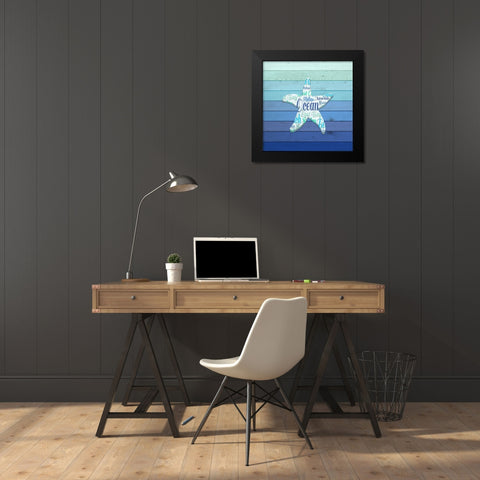 Gypsy Sea Blue V2 4 Black Modern Wood Framed Art Print by LightBoxJournal