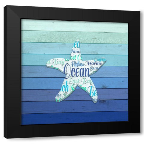 Gypsy Sea Blue V2 4 Black Modern Wood Framed Art Print by LightBoxJournal