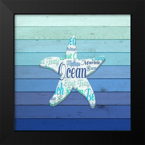 Gypsy Sea Blue V2 4 Black Modern Wood Framed Art Print by LightBoxJournal
