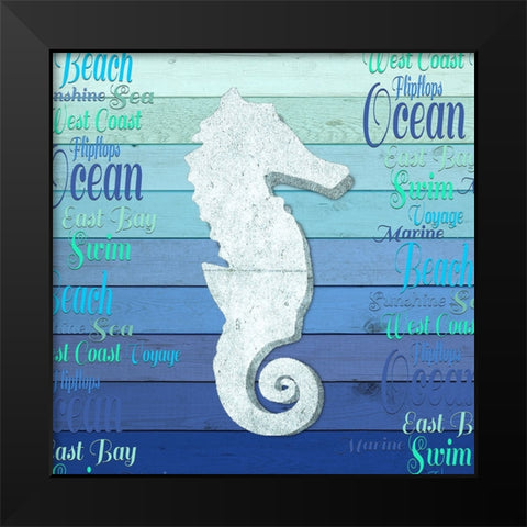 Gypsy Sea Blue V3 1 Black Modern Wood Framed Art Print by LightBoxJournal