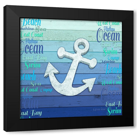 Gypsy Sea Blue V3 2 Black Modern Wood Framed Art Print with Double Matting by LightBoxJournal