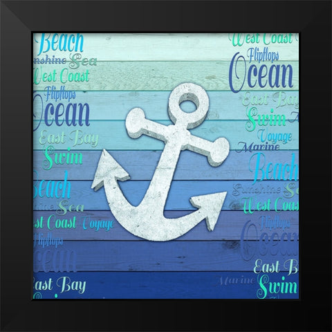 Gypsy Sea Blue V3 2 Black Modern Wood Framed Art Print by LightBoxJournal