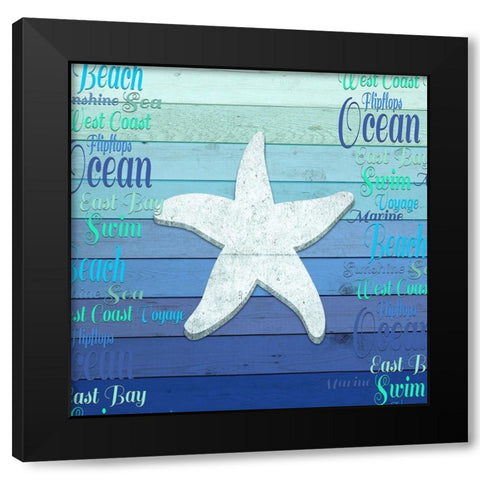 Gypsy Sea Blue V3 4 Black Modern Wood Framed Art Print by LightBoxJournal