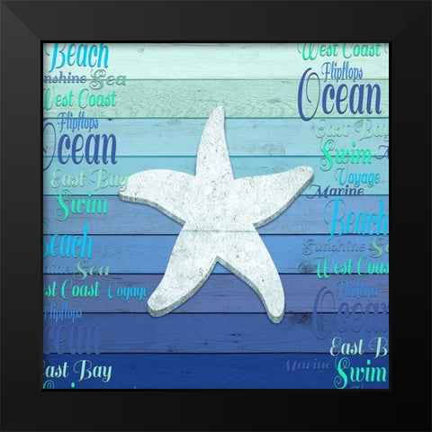 Gypsy Sea Blue V3 4 Black Modern Wood Framed Art Print by LightBoxJournal
