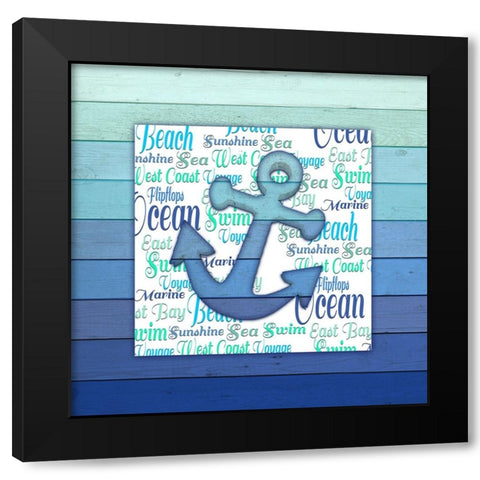 Gypsy Sea Blue V4 2 Black Modern Wood Framed Art Print by LightBoxJournal