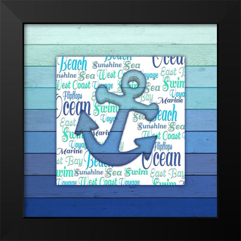 Gypsy Sea Blue V4 2 Black Modern Wood Framed Art Print by LightBoxJournal