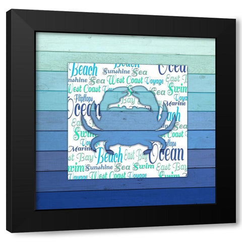 Gypsy Sea Blue V4 3 Black Modern Wood Framed Art Print with Double Matting by LightBoxJournal