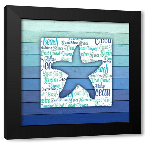 Gypsy Sea Blue V4 4 Black Modern Wood Framed Art Print with Double Matting by LightBoxJournal