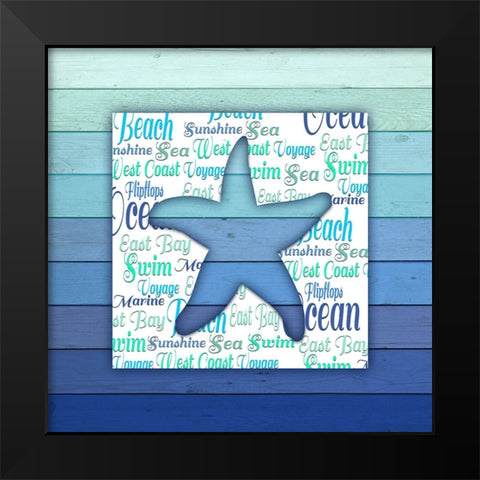 Gypsy Sea Blue V4 4 Black Modern Wood Framed Art Print by LightBoxJournal