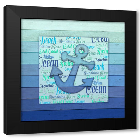 Gypsy Sea Blue V5 2 Black Modern Wood Framed Art Print by LightBoxJournal