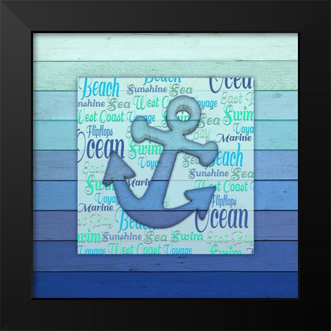Gypsy Sea Blue V5 2 Black Modern Wood Framed Art Print by LightBoxJournal