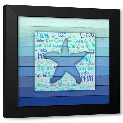 Gypsy Sea Blue V5 4 Black Modern Wood Framed Art Print with Double Matting by LightBoxJournal