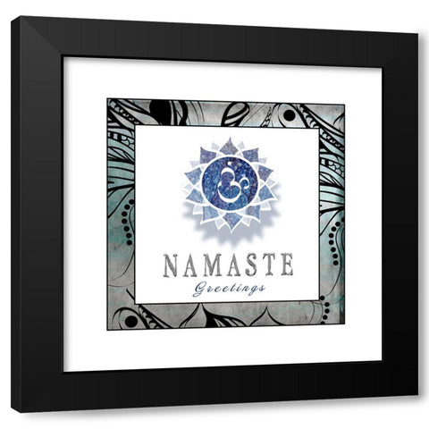 Chakras Yoga Framed Namaste V3 Black Modern Wood Framed Art Print by LightBoxJournal