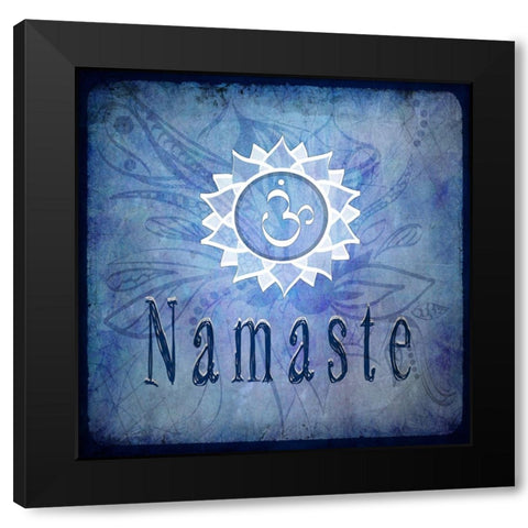 Chakras Yoga Namaste V2 Black Modern Wood Framed Art Print by LightBoxJournal