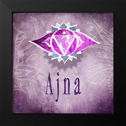 ChakrasYoga_Ajna V3_ Black Modern Wood Framed Art Print by LightBoxJournal