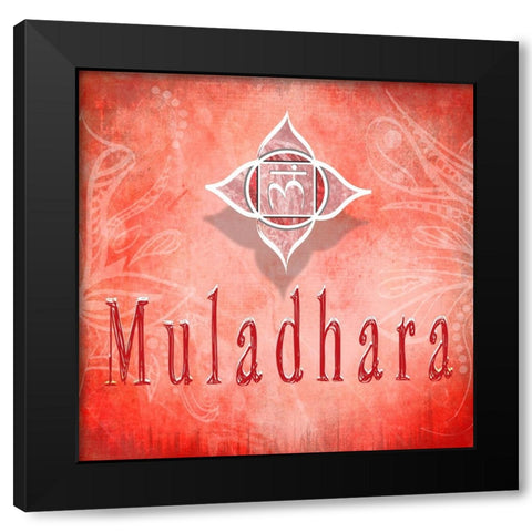ChakrasYoga_Muladhara V3 Black Modern Wood Framed Art Print by LightBoxJournal