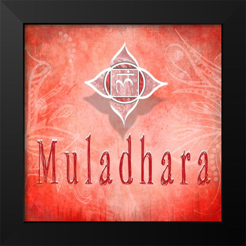 ChakrasYoga_Muladhara V3 Black Modern Wood Framed Art Print by LightBoxJournal