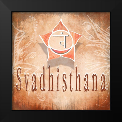 ChakrasYoga_Svadhisthana V4 Black Modern Wood Framed Art Print by LightBoxJournal