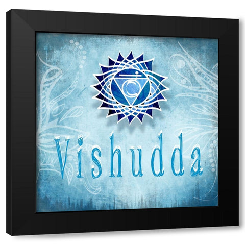 ChakrasYoga_Vishudda V3 Black Modern Wood Framed Art Print with Double Matting by LightBoxJournal