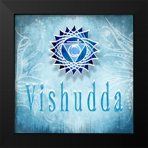 ChakrasYoga_Vishudda V3 Black Modern Wood Framed Art Print by LightBoxJournal