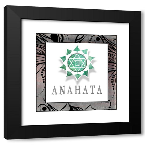 ChakrasYogaFramed_Anahata V1 Black Modern Wood Framed Art Print by LightBoxJournal