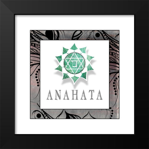 ChakrasYogaFramed_Anahata V1 Black Modern Wood Framed Art Print by LightBoxJournal