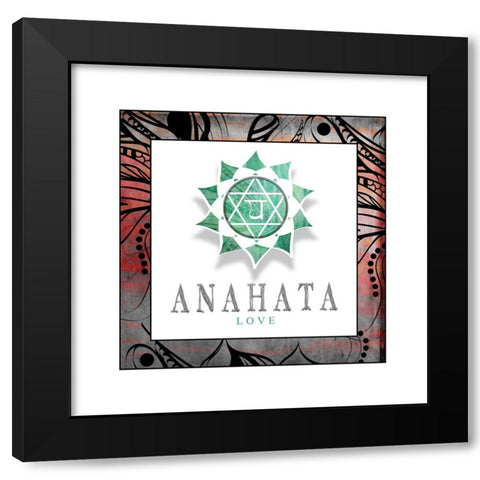 ChakrasYogaFramed_Anahata V2 Black Modern Wood Framed Art Print with Double Matting by LightBoxJournal