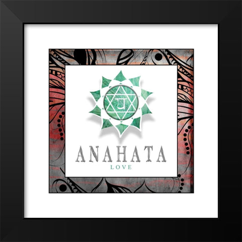 ChakrasYogaFramed_Anahata V2 Black Modern Wood Framed Art Print by LightBoxJournal
