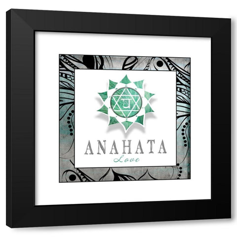 ChakrasYogaFramed_Anahata V3 Black Modern Wood Framed Art Print by LightBoxJournal