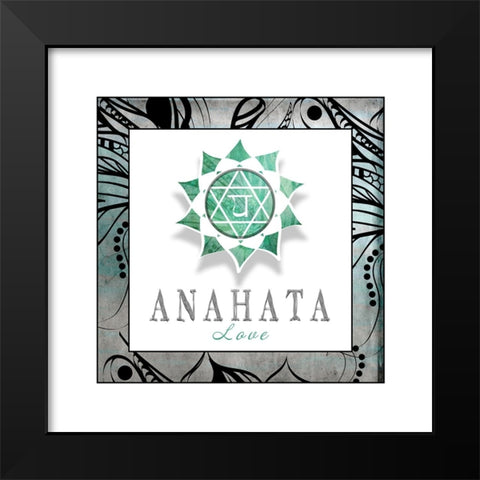ChakrasYogaFramed_Anahata V3 Black Modern Wood Framed Art Print by LightBoxJournal