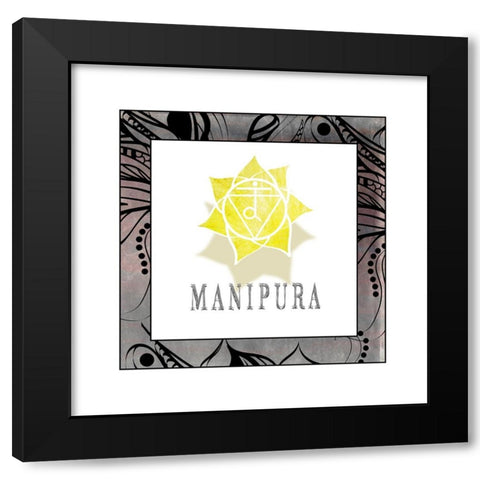 ChakrasYogaFramed_Manipura V1 Black Modern Wood Framed Art Print by LightBoxJournal