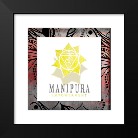 ChakrasYogaFramed_Manipura V2 Black Modern Wood Framed Art Print by LightBoxJournal