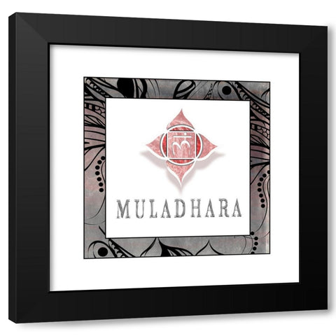 ChakrasYogaFramed_Muladhara V1 Black Modern Wood Framed Art Print with Double Matting by LightBoxJournal